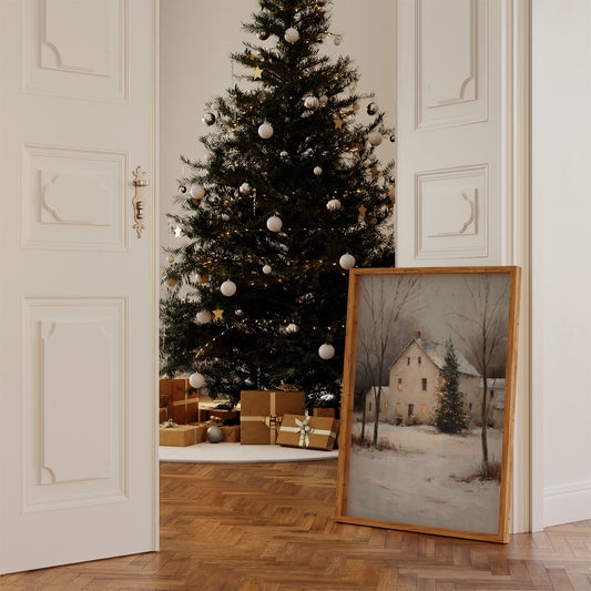 Winter's Embrace: Farmhouse Serenity
