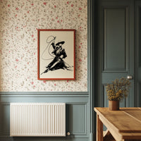 Noir Elegance: Brushstrokes in Motion