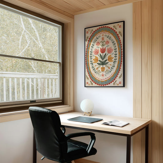 Botanical Heritage: Folk Art Blossoms