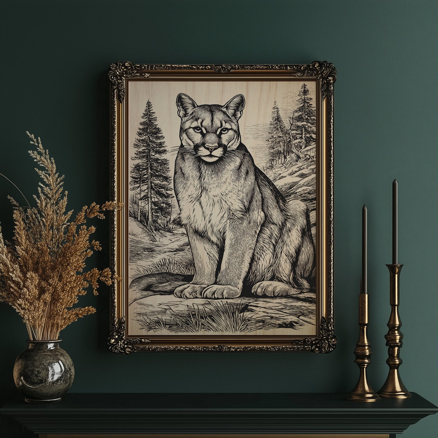 A Mountain Lion's Quiet Vigil