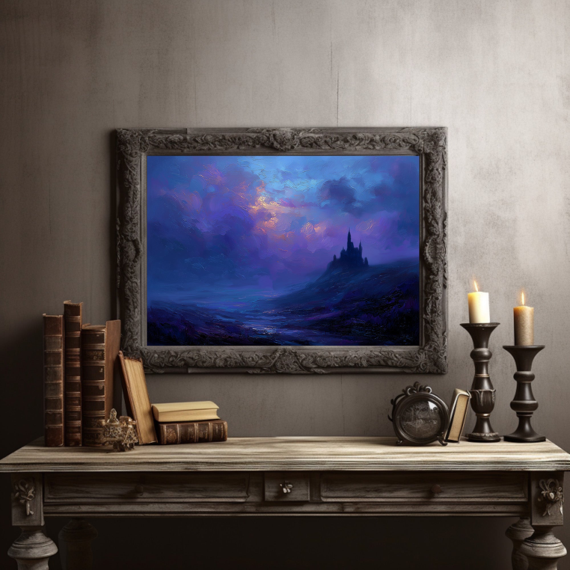 Violet Kingdom Beckons Through Twilight Mist