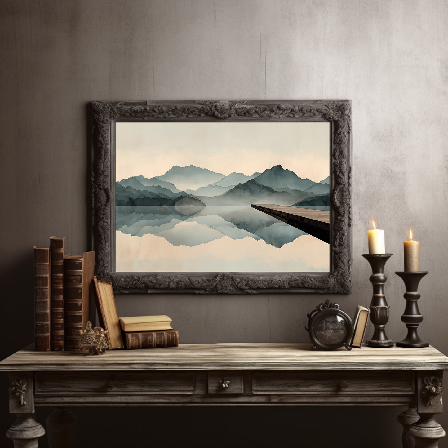 Mountain Reflections Across Still Waters
