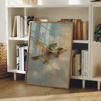 Unlikely Companions Soar Through Cloudy Skies