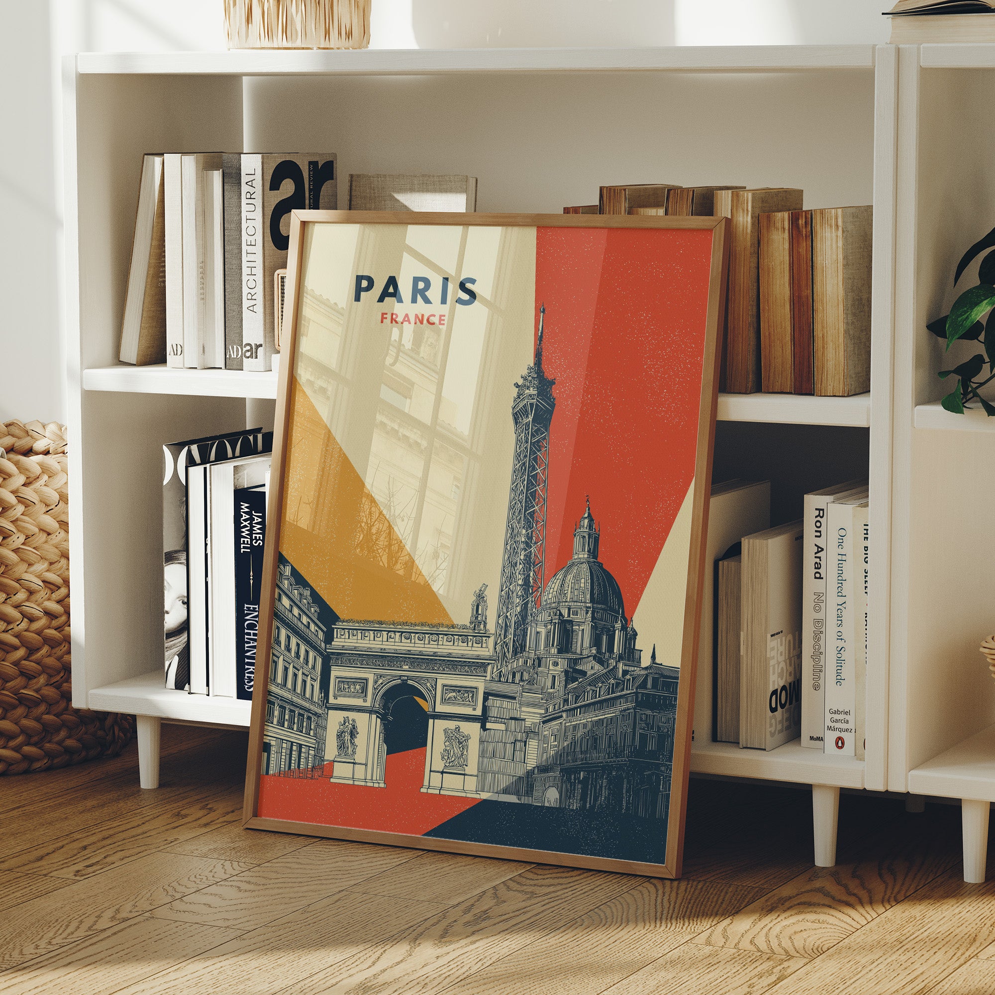 Geometric Homage to Parisian Icons