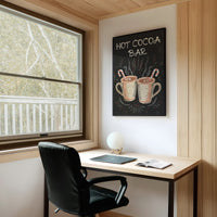 Chalkboard Comfort: Steaming Mugs Await