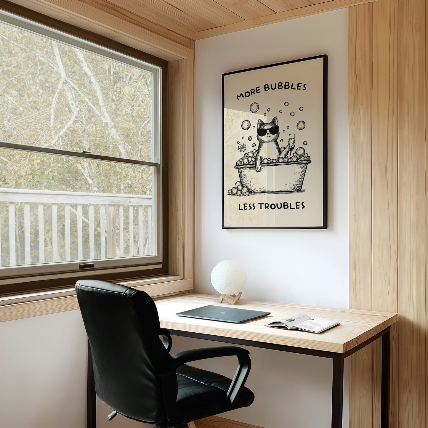 Feline Luxury: Champagne Bath Indulgence