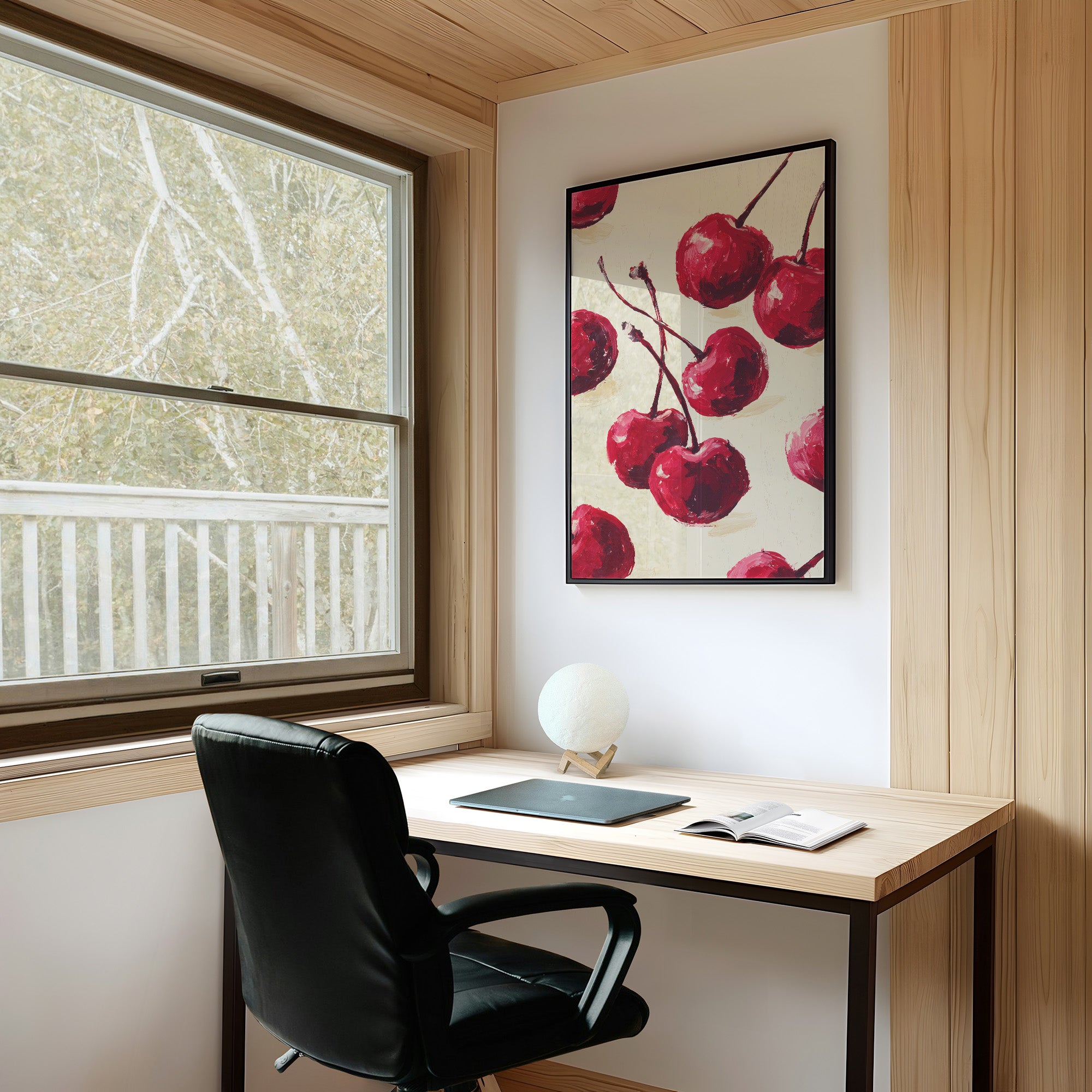 Crimson Harvest: Cherries in Bold Brushstrokes