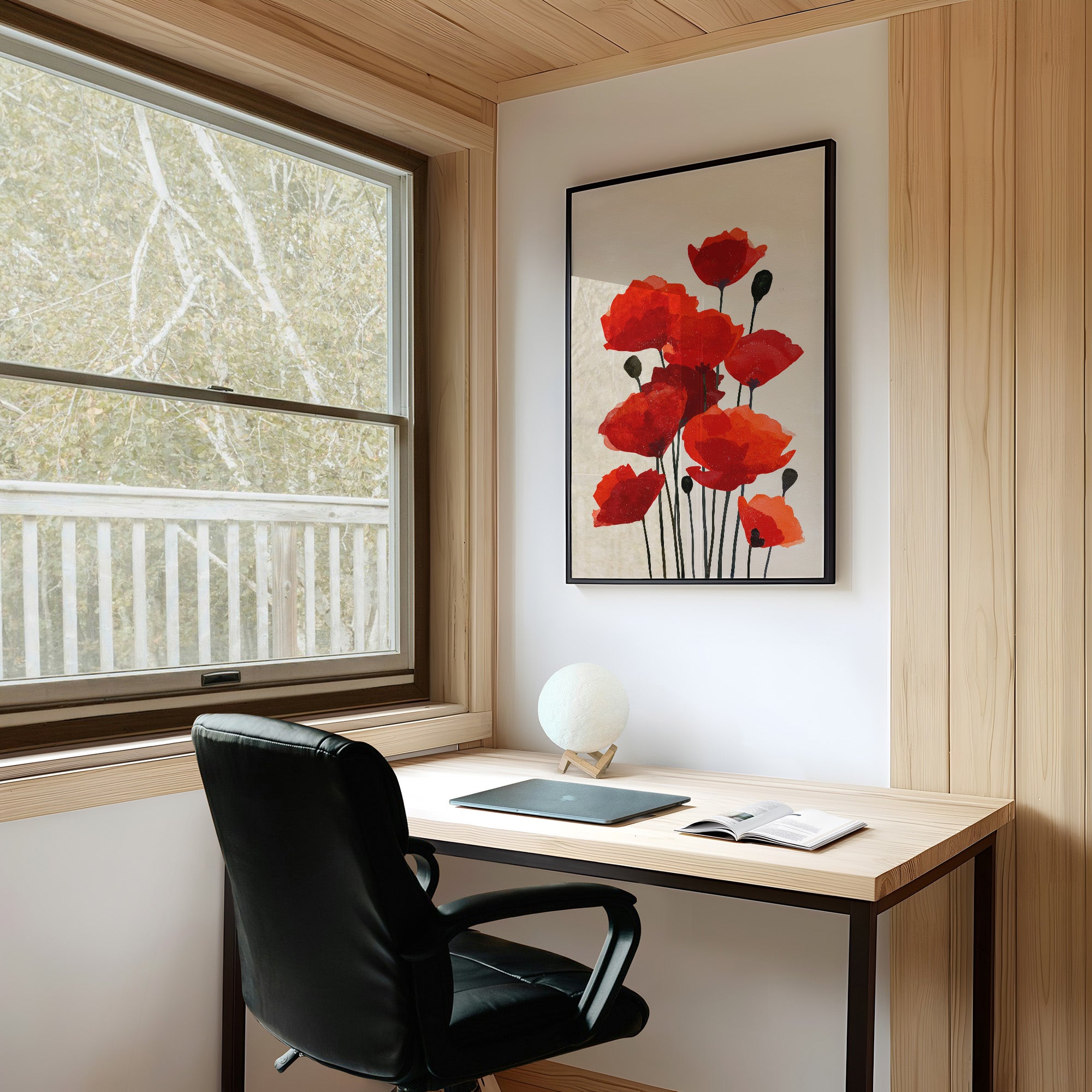 Scarlet Symphony: Poppies in Translucent Bloom