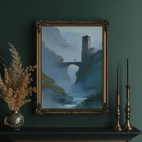 Tower Stands Where Rivers Meet Mist