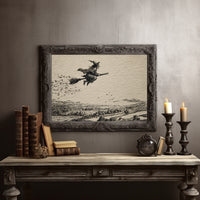 Broomstick Flight Over Sleeping Village