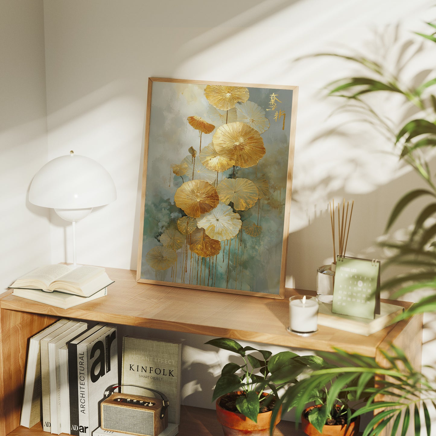 Golden Lotus Dance In Jade Mist