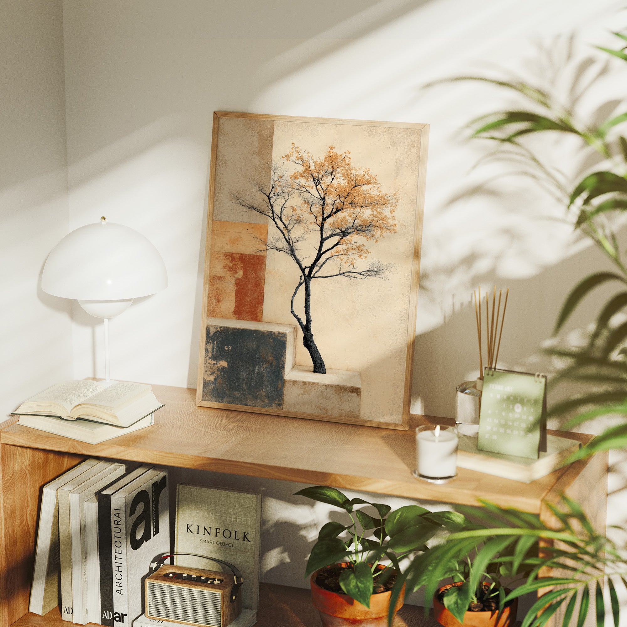 Solitary Tree Finds Golden Peace