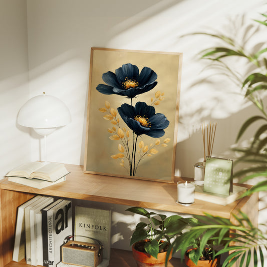 Midnight Blooms Against Golden Dawn