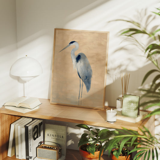 Blue Heron's Morning Meditation Scene