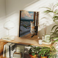 Calico Dreams On Window Ledge