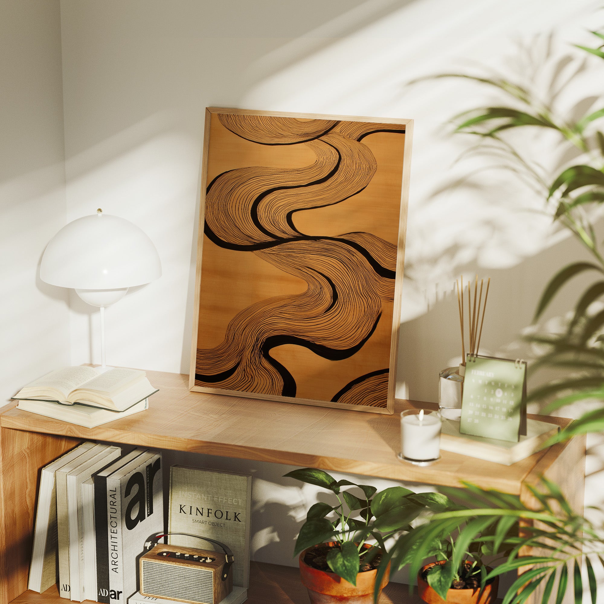 Flowing Lines Paint Modern Stories