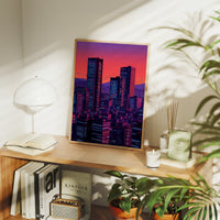 Neon Towers Paint Twilight Dreams