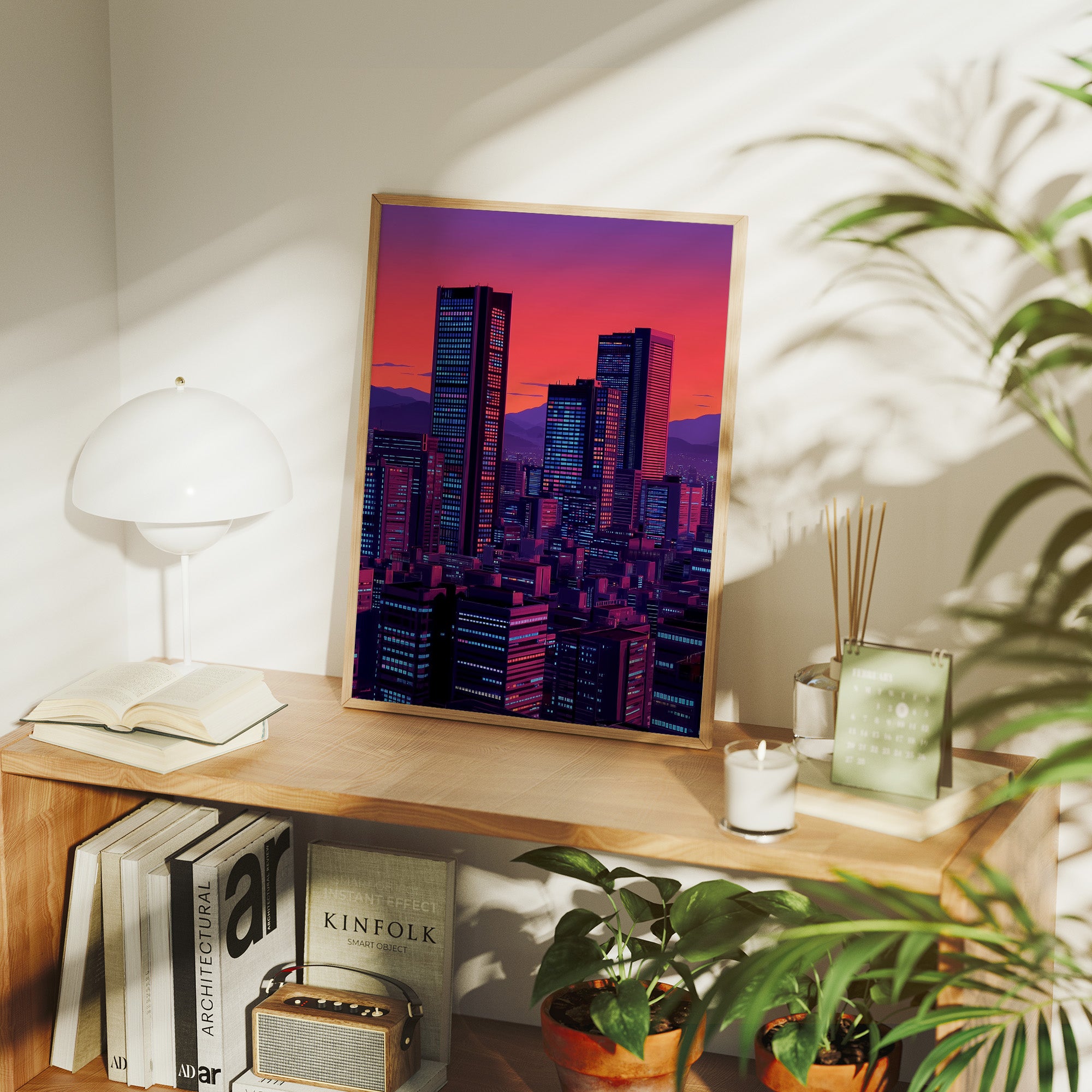 Neon Towers Paint Twilight Dreams