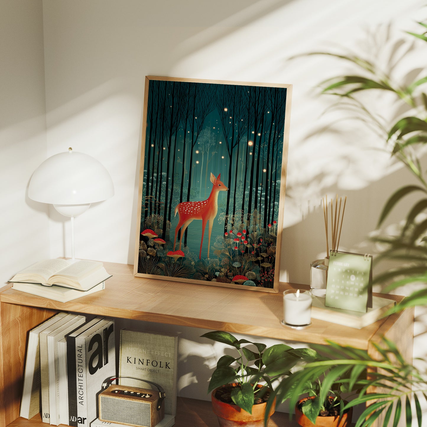 Fireflies Dance With Forest Fawn