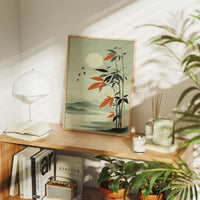 Bamboo Leaves Chase Morning Birds