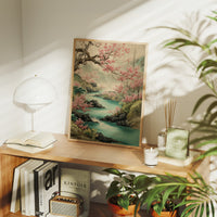 Cherry Blossoms Paint River's Journey