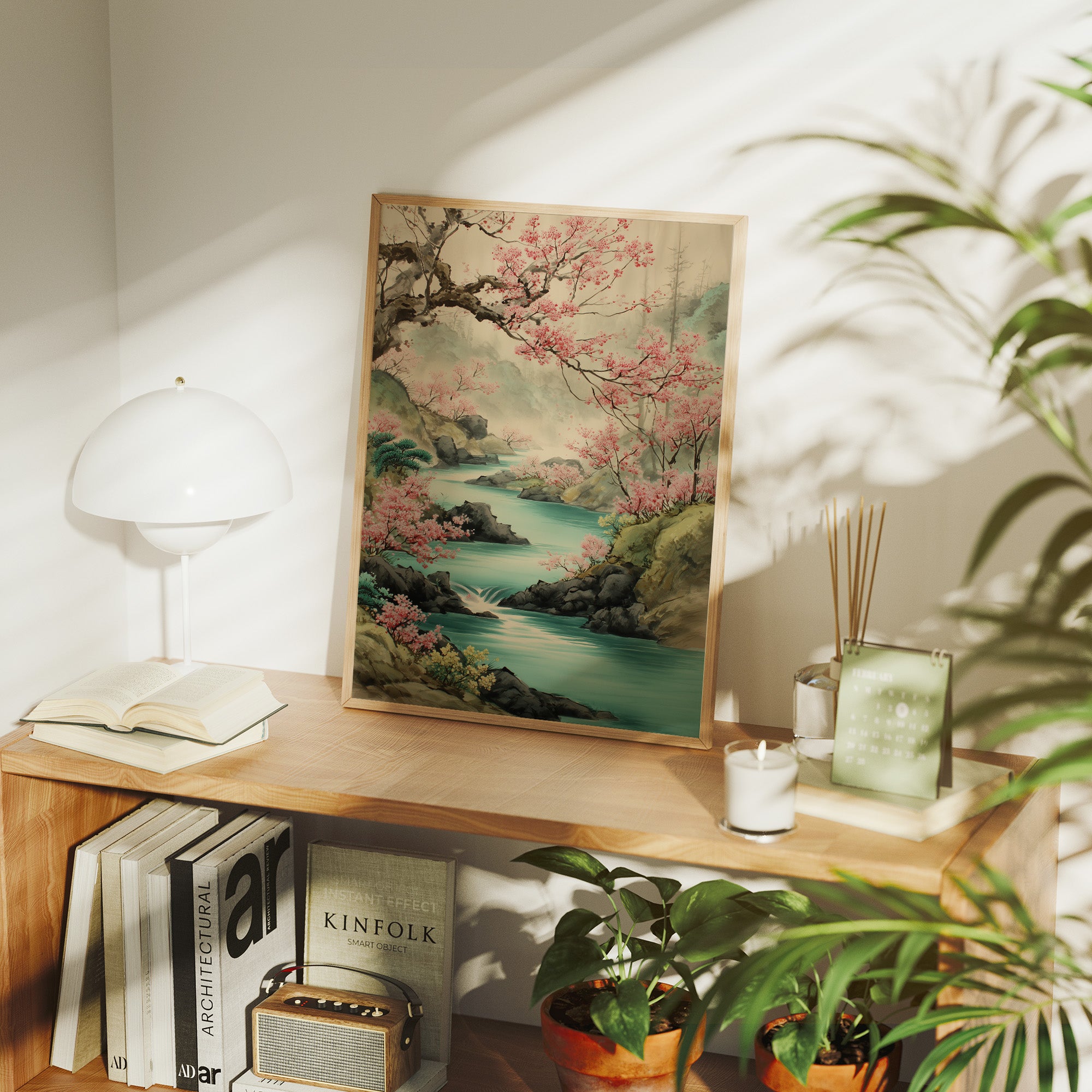 Cherry Blossoms Paint River's Journey