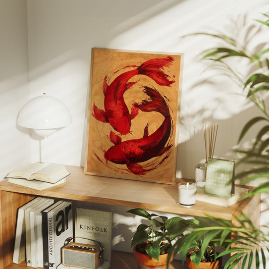 Crimson Koi Dance Ancient Tales