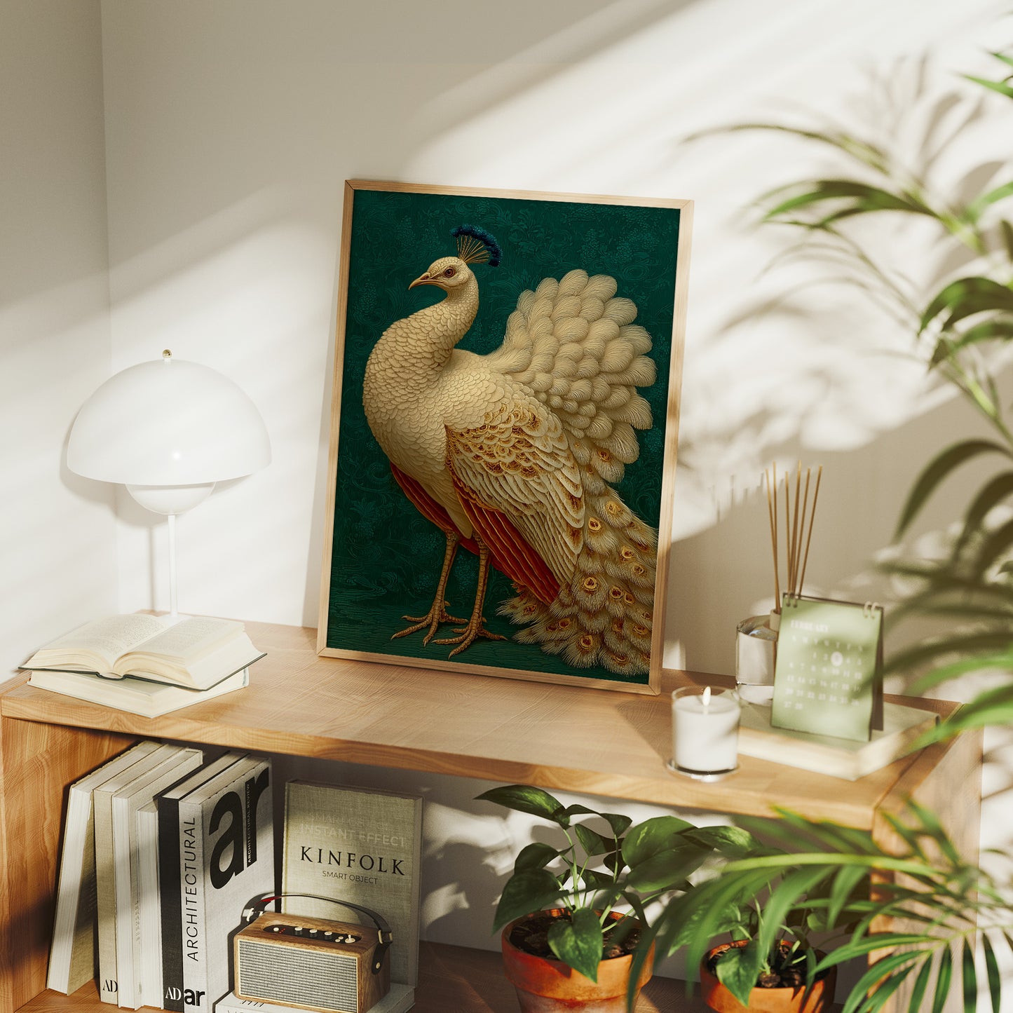 Regal Peacock In Emerald Court