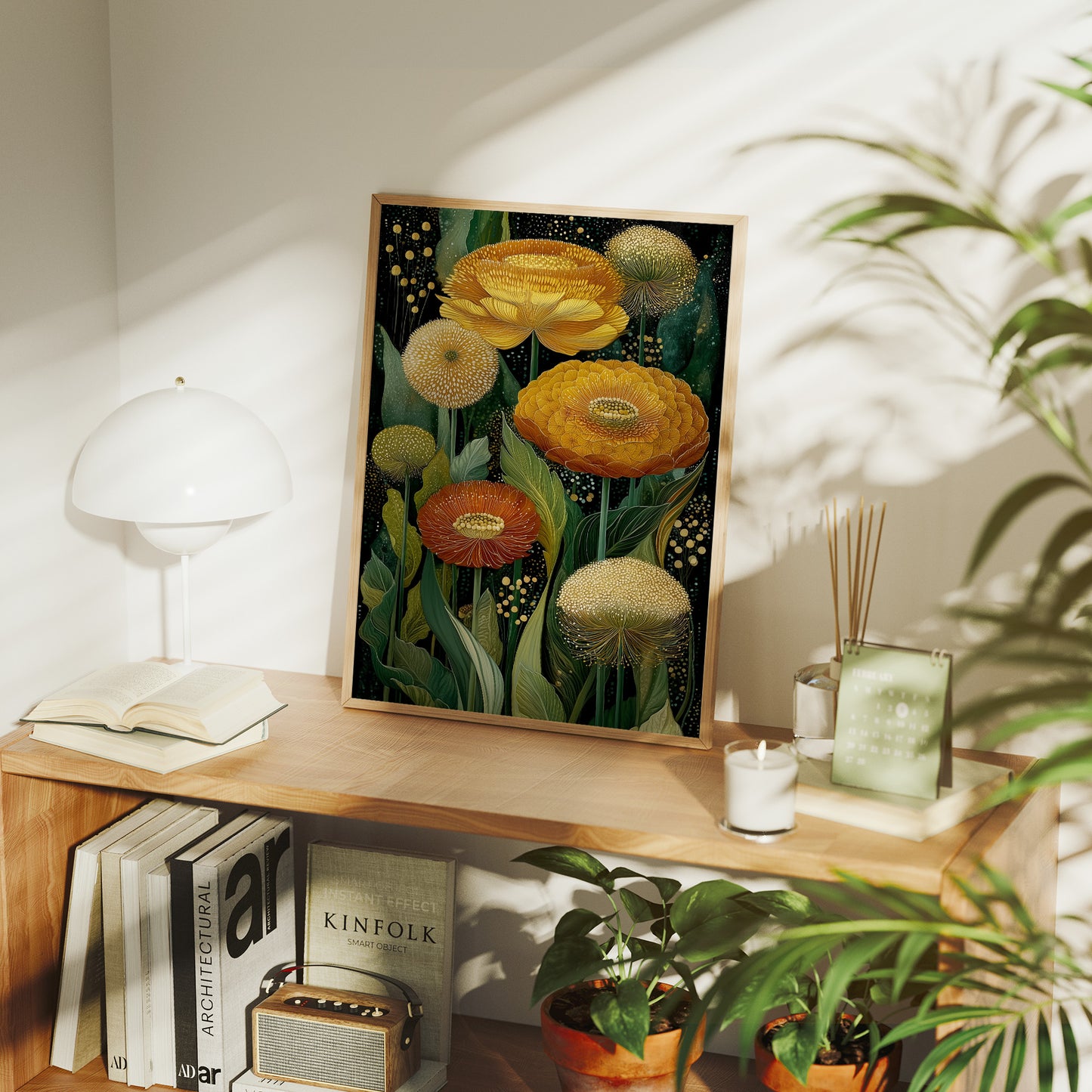 Marigolds Dance Under Starlit Garden