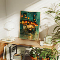 Lanterns Light The Rainy Street