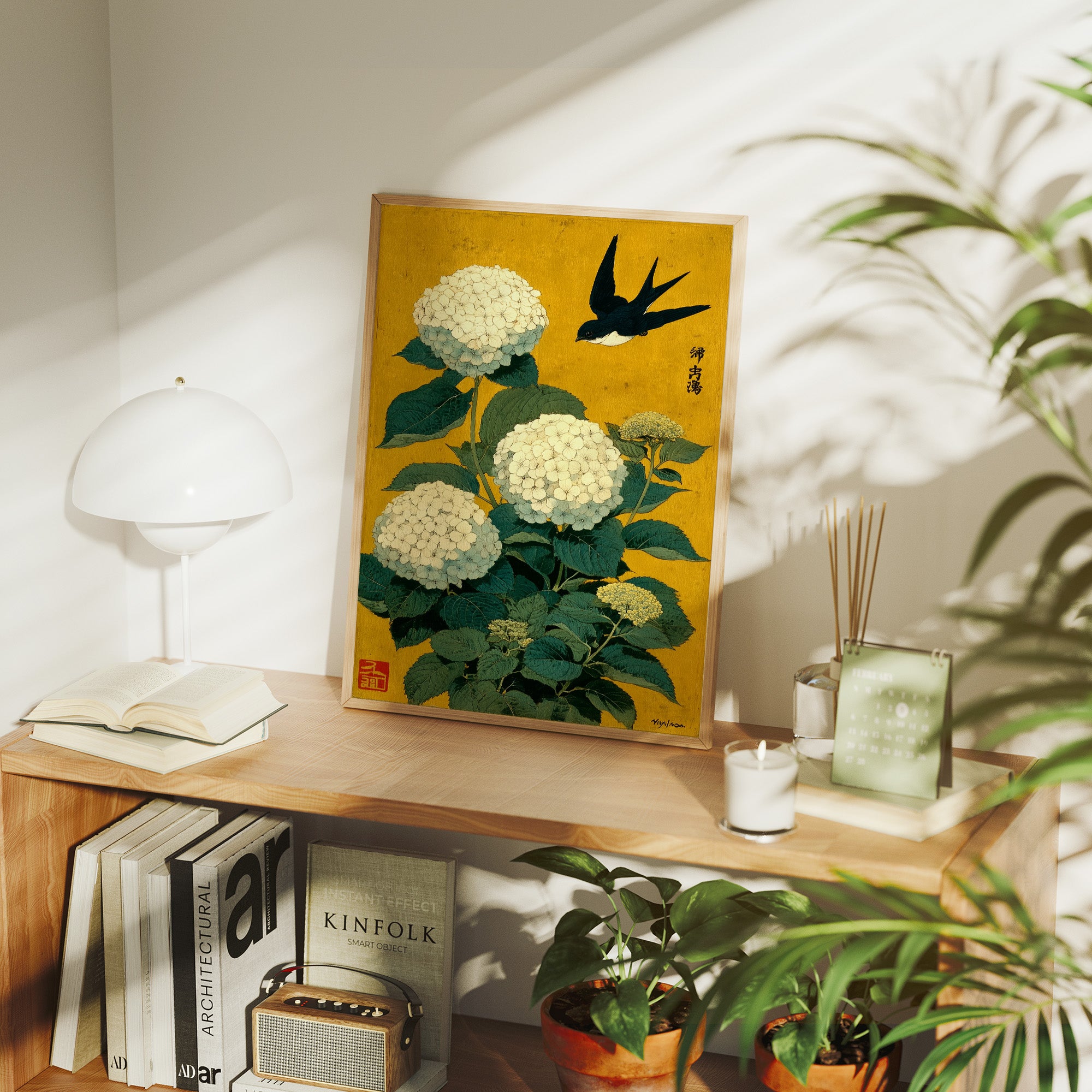 Swallow Songs Meet Summer Hydrangeas