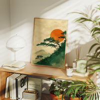 Pine Branches Reach For Rising Sun