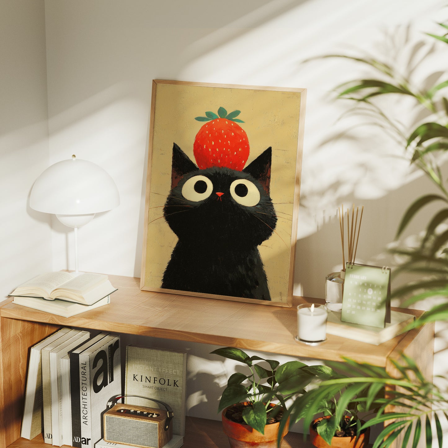 Black Cat Dreams Of Strawberry Days