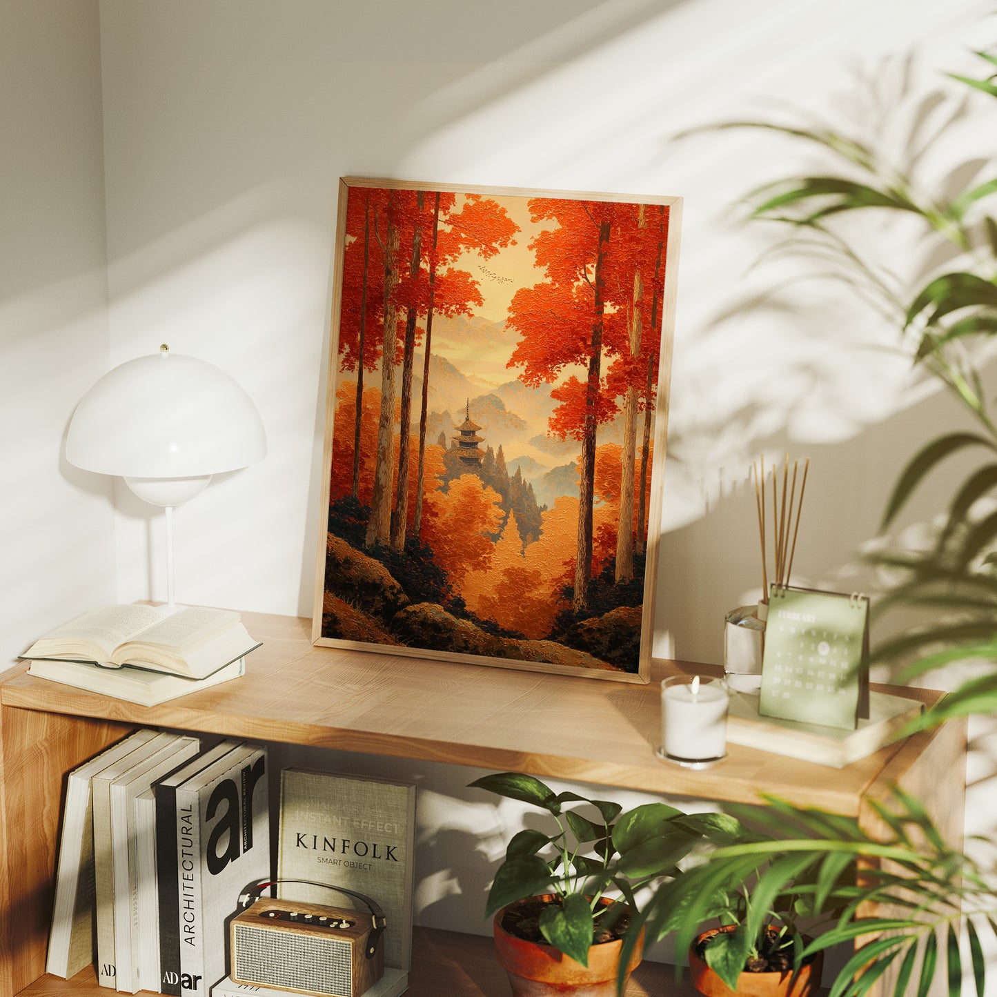 Maple Forest Guards Ancient Temple