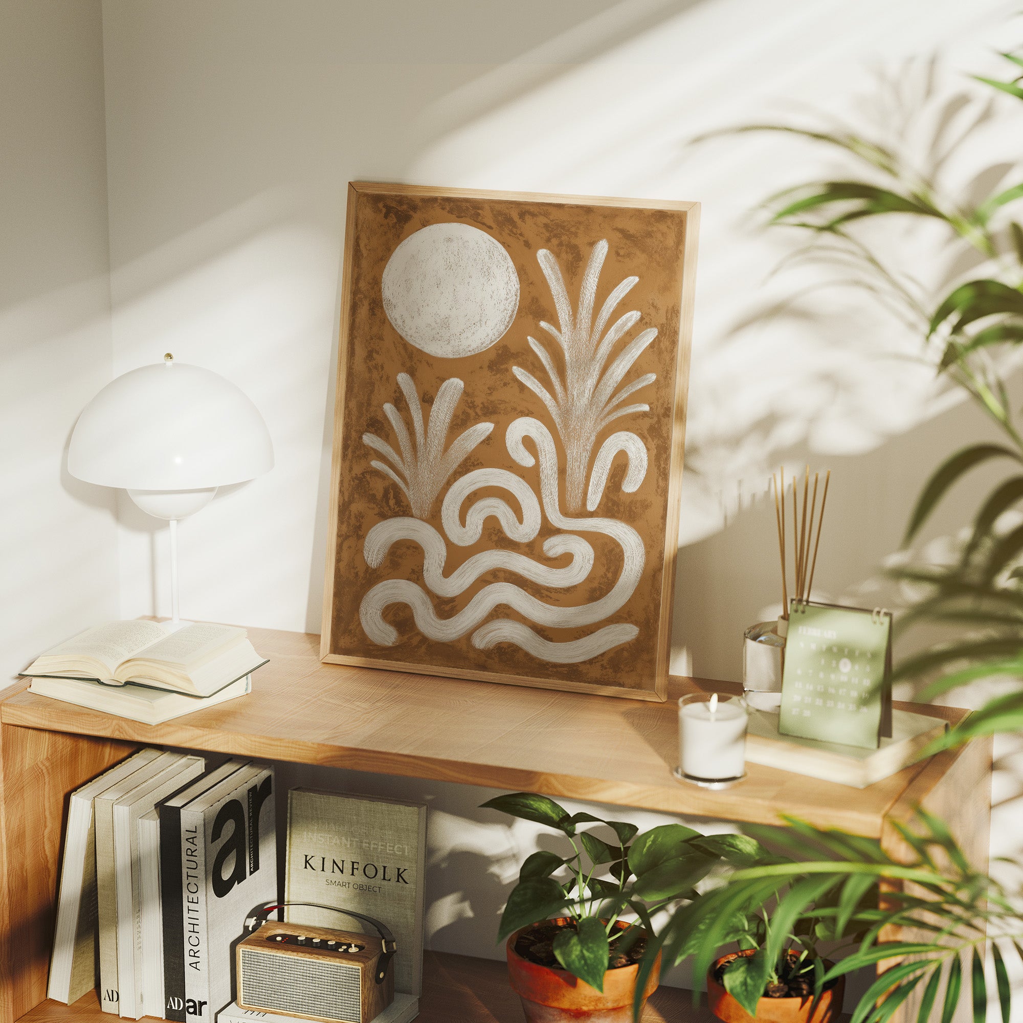 Moonlit Waves Dance In Sepia