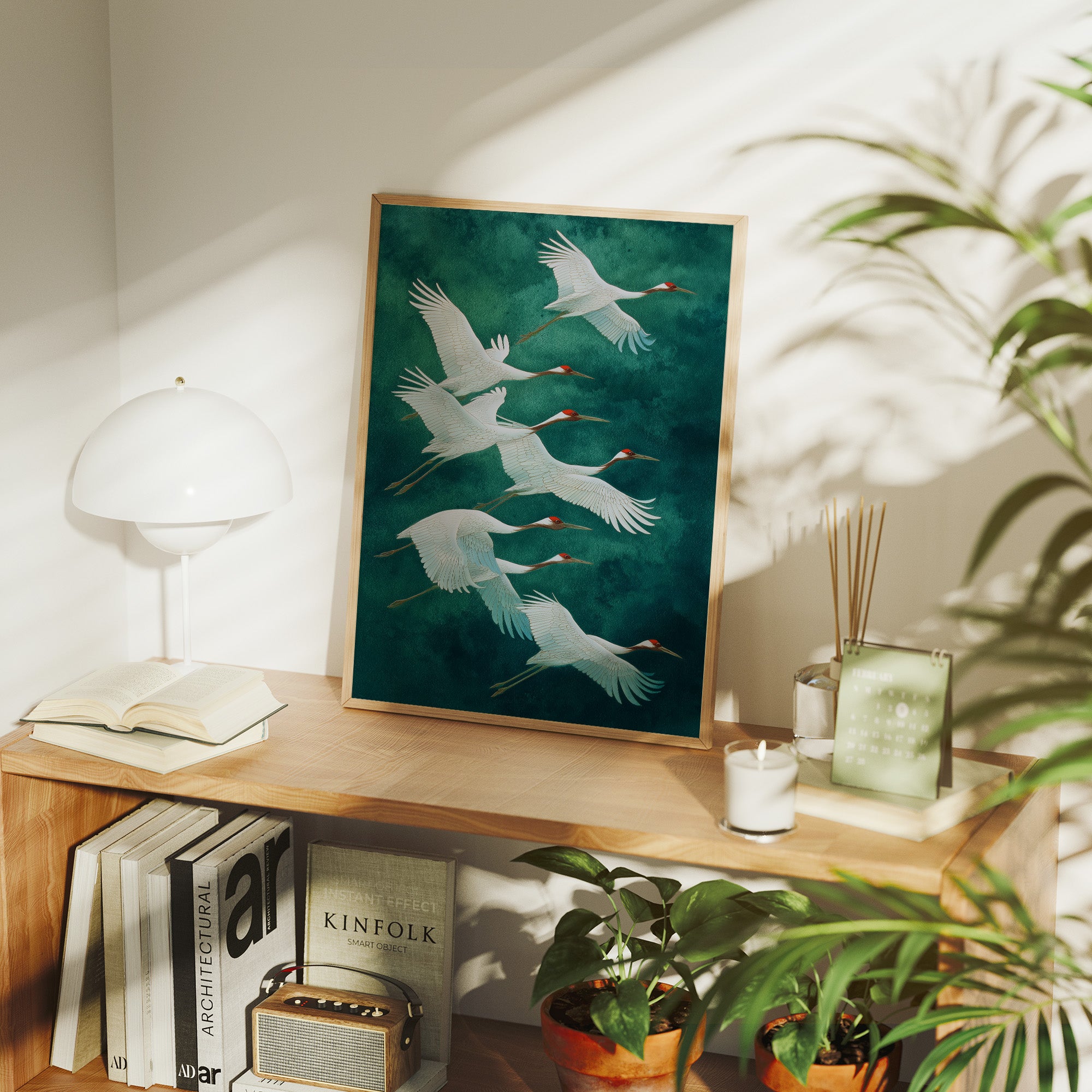 Flight Of White Wings At Dawn