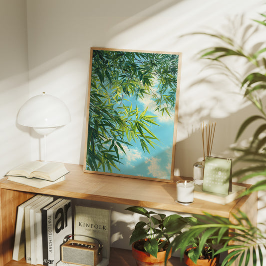 Bamboo Leaves Chase Summer Clouds