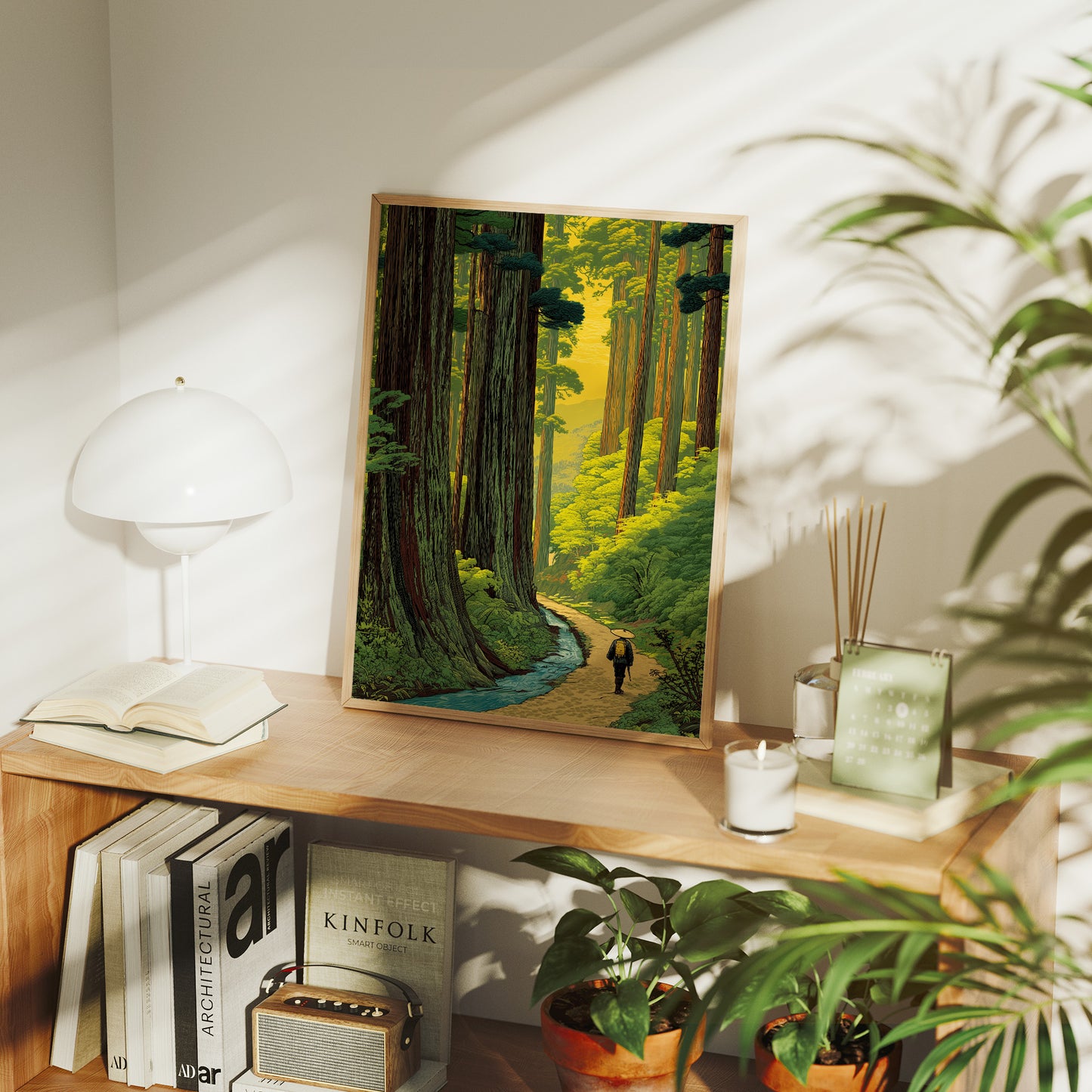 Wanderer Among Ancient Forest Giants