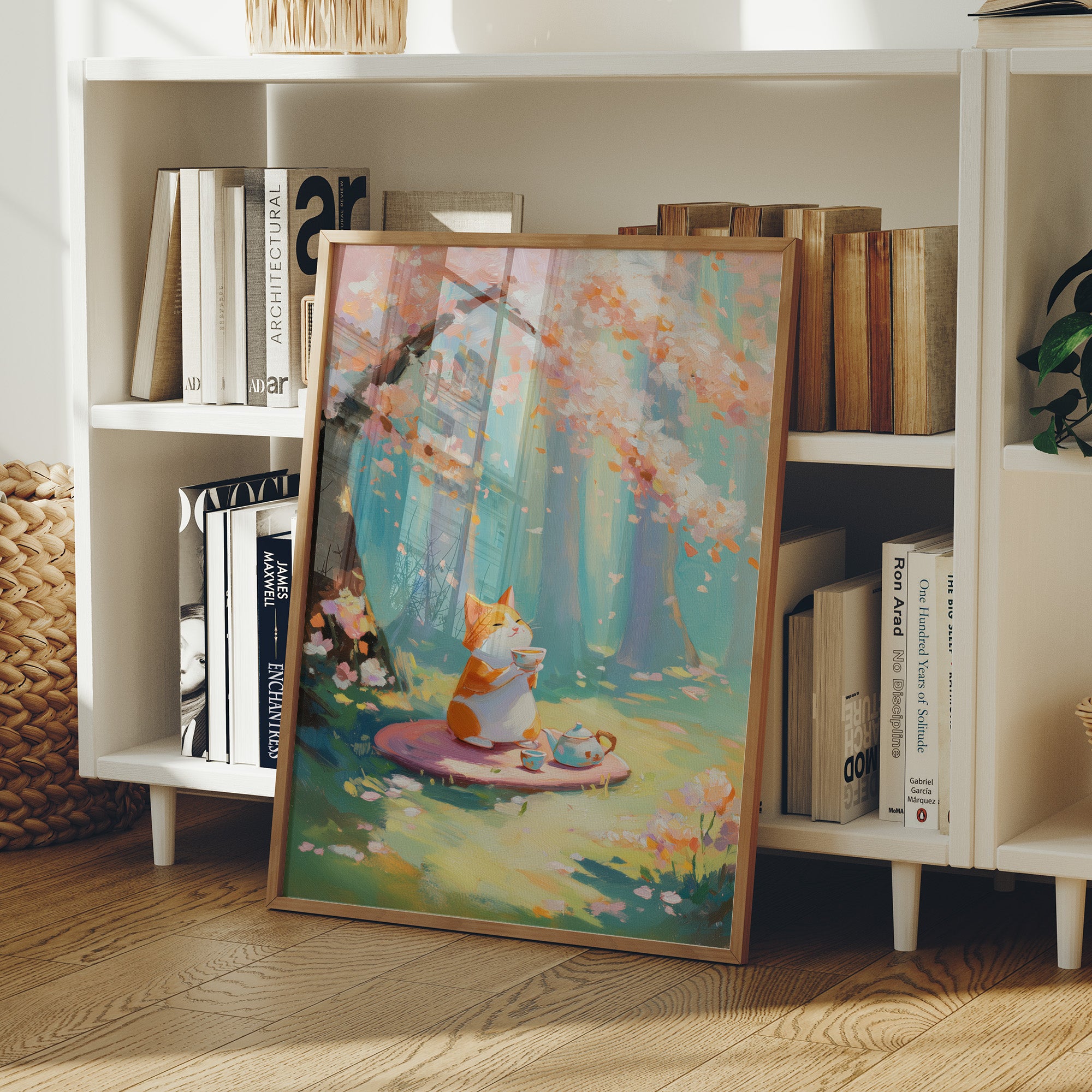 Fox Tea Party In Spring Forest