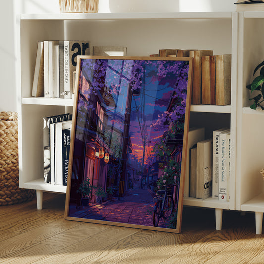 Cherry Blossoms Paint The Twilight Street