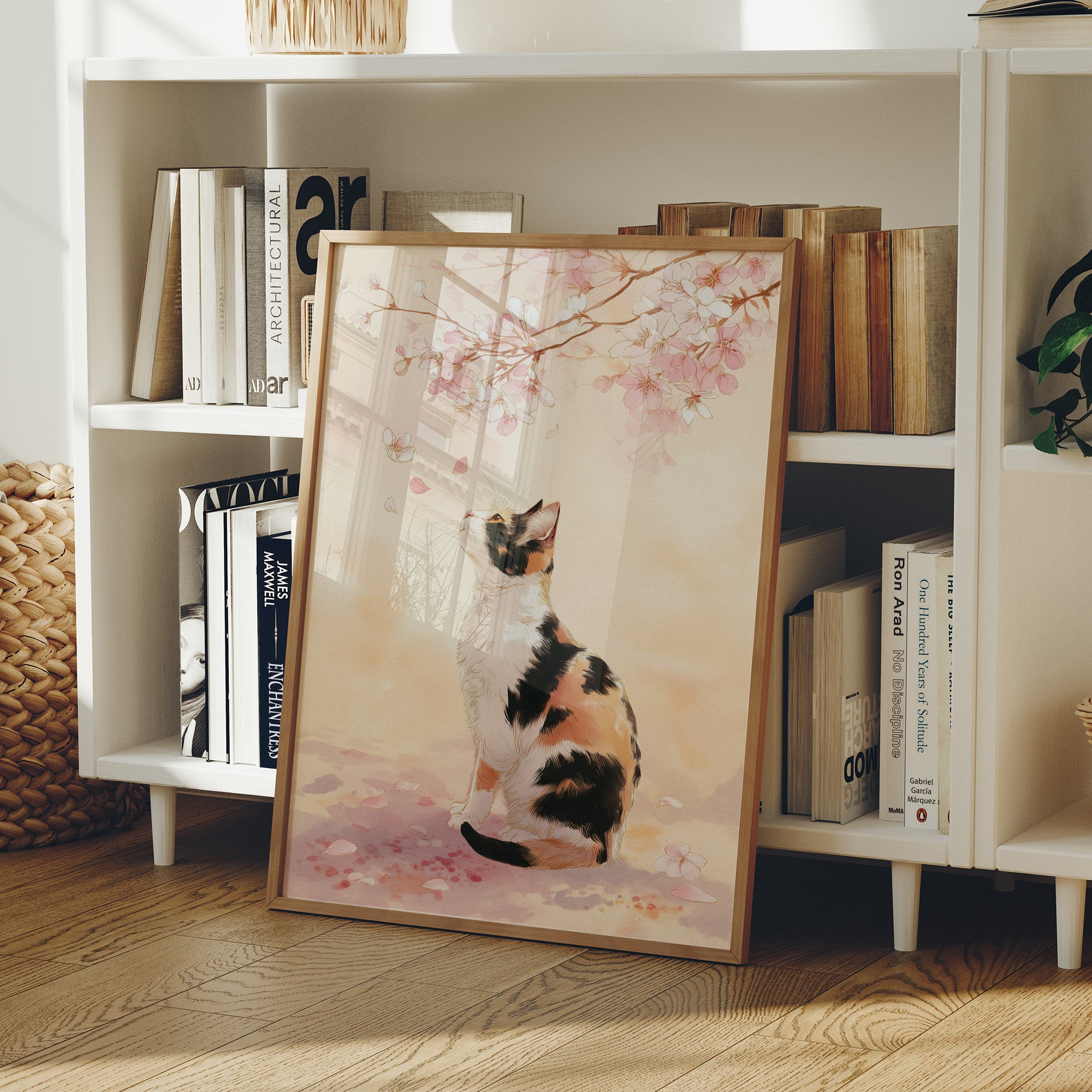 Calico Dreams Under Cherry Blossoms