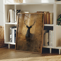 Stag's Silhouette On Autumn Gold