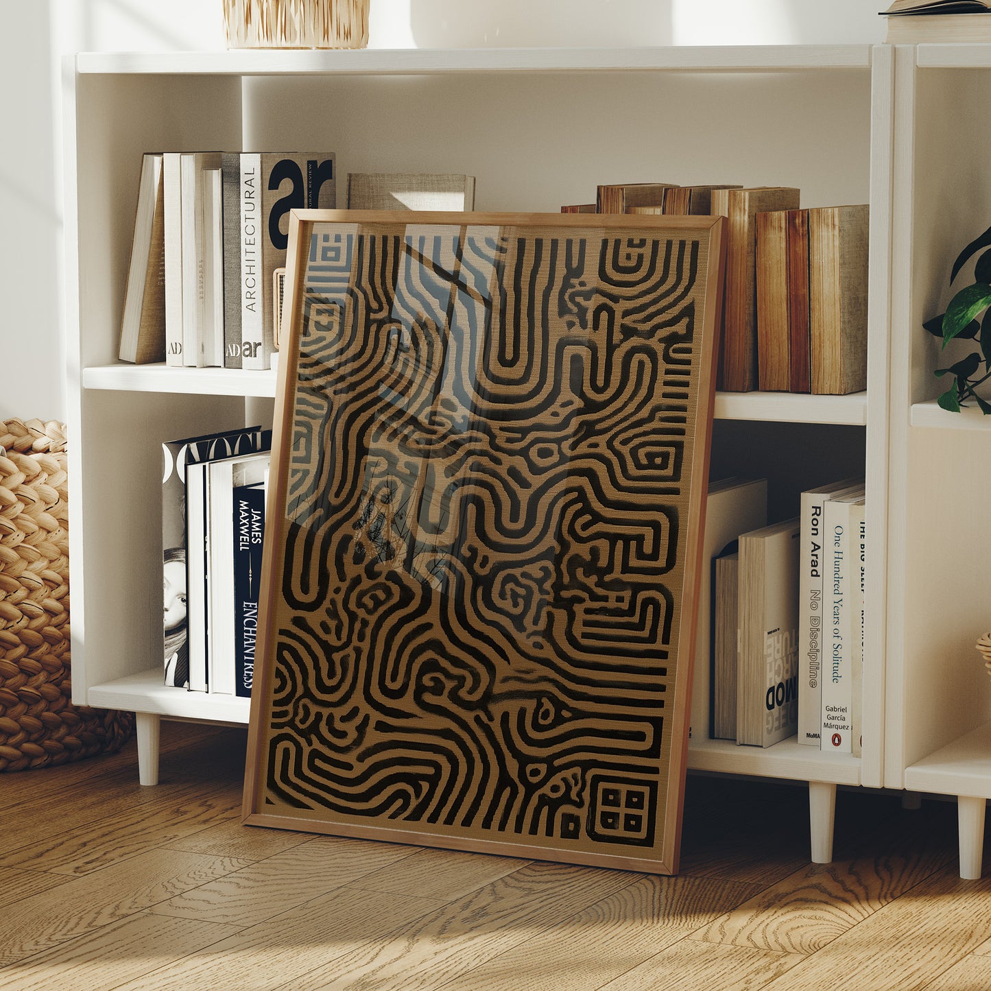 Labyrinth Lines Dance In Bronze Light