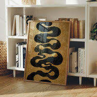 Serpentine Scales Dance In Gold