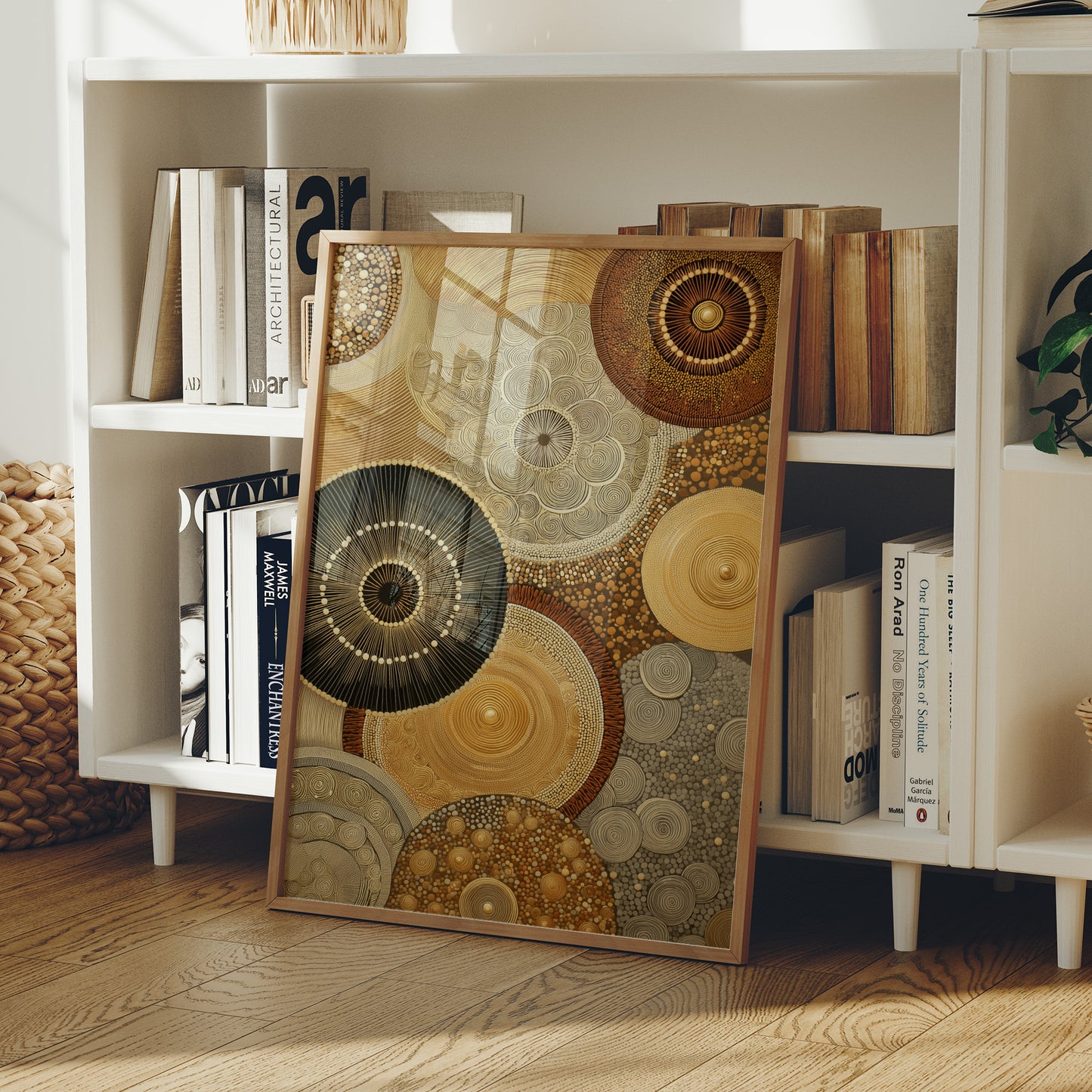 Celestial Circles Dance In Gold