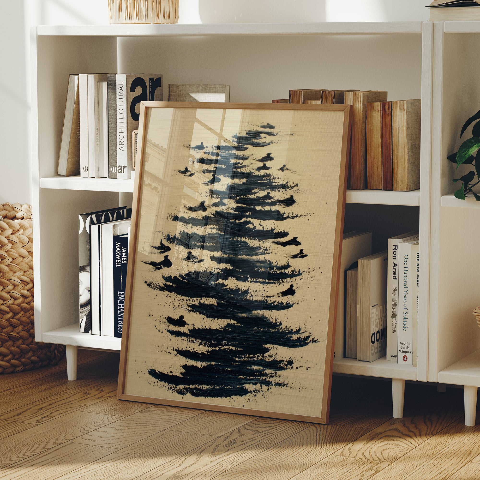 Birds Dance Through Inky Waves