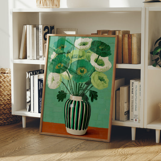 Emerald Poppies Dance In Sunlight