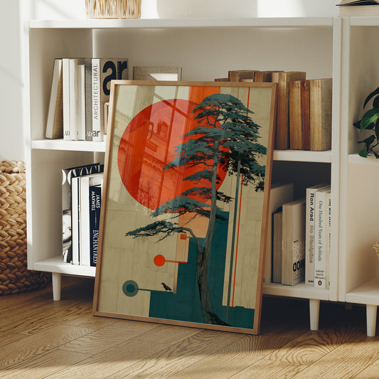 Teal Pines Meet Rising Sun