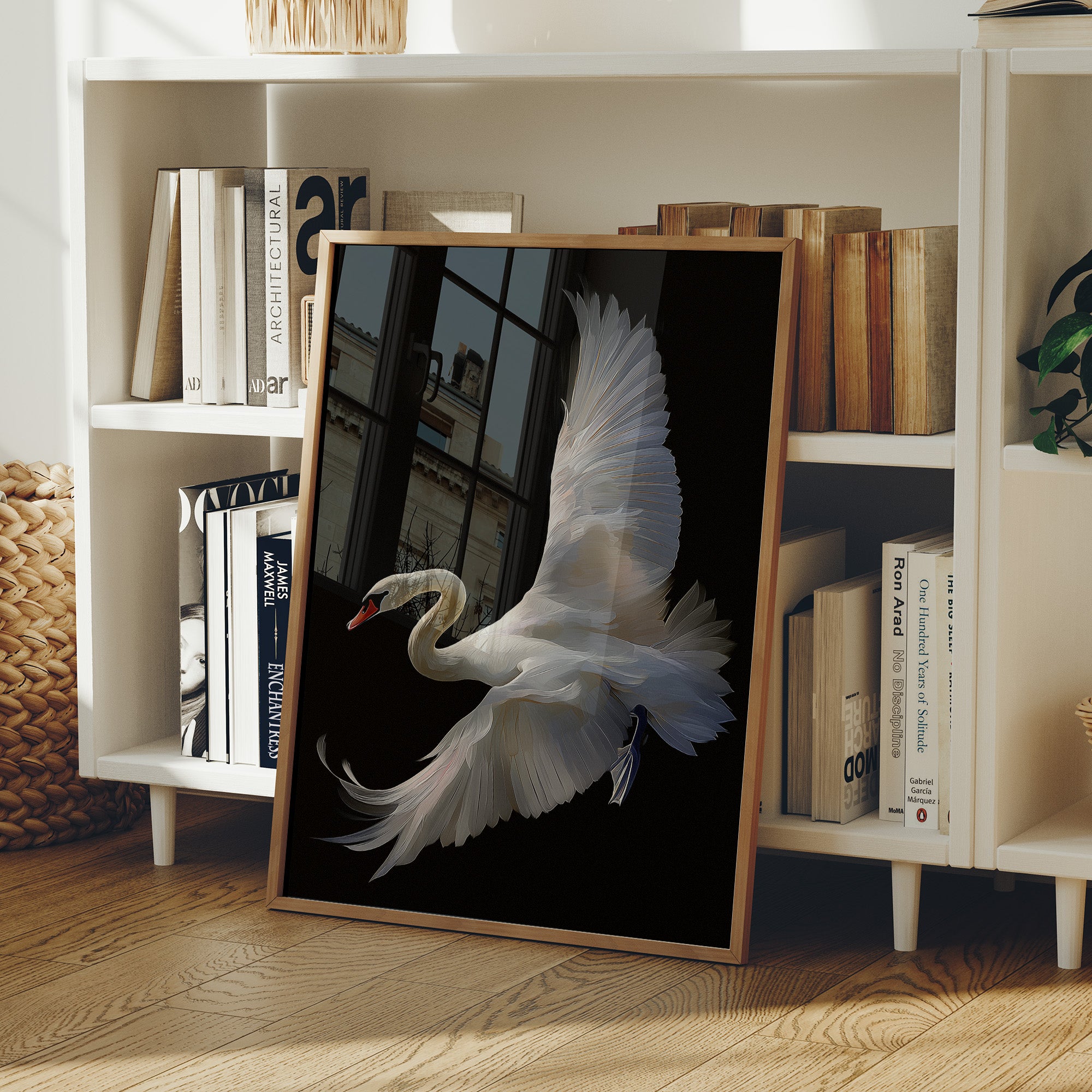 White Swan Graces The Night Bar