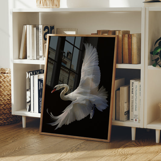 White Swan Graces The Night Bar